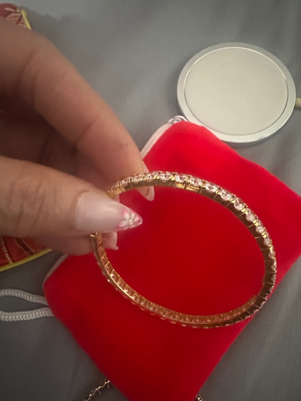 Gold Crystal-Accent Bangle Bracelet - Women Jewelry
